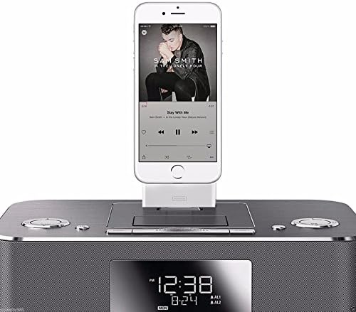 [iCablezTM USA] White iPhone 6+ 6s+ 7+ plus , 8Pin to 30 Pin 3.5mm Audio Connector / Adapter / Converter for Audio Bose ihome Docking stations, Charging and Syncing Generic