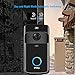 Video Doorbell Wireless Doorbell Camera IP5 Waterproof HD WiFi Security Camera Real-Time Video for iOS & Android Phone Night Light (Black)