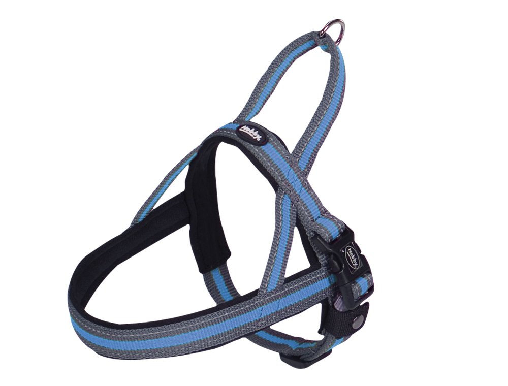 Nobby Variado Norwegian Harness, Light Blue, W: 40/45 mm, L: 54 cm + 68-85 cm, Pack of 1