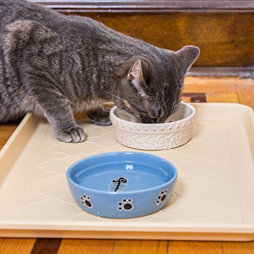 Easyology Premium Pet Food Tray - Dog Food Mat and Cat Food Mat with Non Skid Design - Best Pet Bowl Mat for Containing Spills and as Pet Food Mat Feeding Mat- Shoe Tray, Boot Tray 17.5'' x 14'' - Thumbnail 7