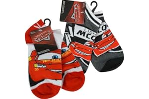 UPD Cars 3 Kids Anklets Socks 4-6 on Header Card, Small, Multicolor