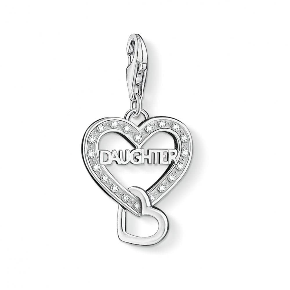 Thomas Sabo Ladies Daughter Charm 925 Sterling Silver - 1267-051-14, one size, Sterling Silver Silver, Cubic Zirconia