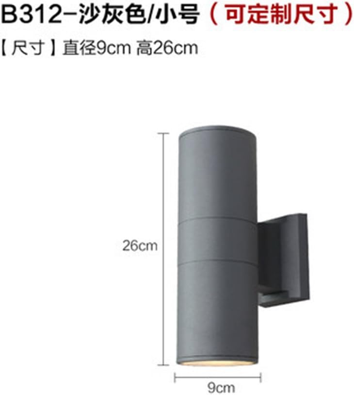FIONADAN American-Style Outdoor Waterproof Outdoor Radio Light Pipes Corridor Staircase Balcony Retro Iron Wall Lights Nordic Industrial [Energy Class A+++]