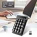 Numeric Keypad Wireless Eletek 19 Keys Waterproof Numpad with 2.4G Wireless Mini USB Number Pad Receiver for Laptop Notebook Desktop Windows PC
