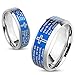 STR-0325 Stainless Steel Lord's Prayer Blue IP Beveled Edge Ring (13)
