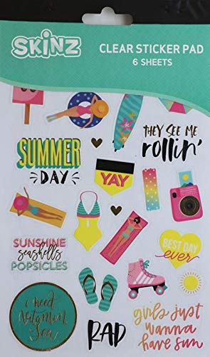 Glorex 6 1216 400 Sticker Book Summer Fun 6 Pages Multi-Coloured