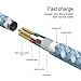 Elktry, iPhone Charger Cable 2Pack 6FT Durable Nylon Braided Sync Wire Fast Lightning Charging Data Transfer Cord for iPhone7 7plus 6 6s 6plus 6splus SE 5s 5c 7 iPad Pro Air iPod (White Blue)