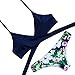 RUUHEE Womens Push up Bikini Beach Swimsuit Beachwear (Navy Blue Small)