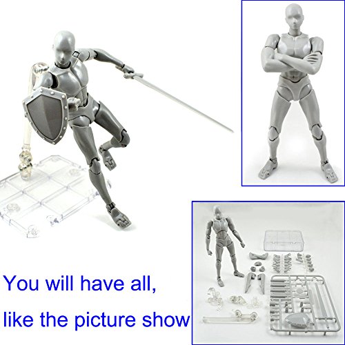 Tulas Action Figure Drawing Models, Man & Women Mannequin Body Kun Doll Body-Chan Male/Female Action Figure DX Set with Accessories Kit, Suitable for Sketching, Painting, Drawing, Artist. - Thumbnail 2