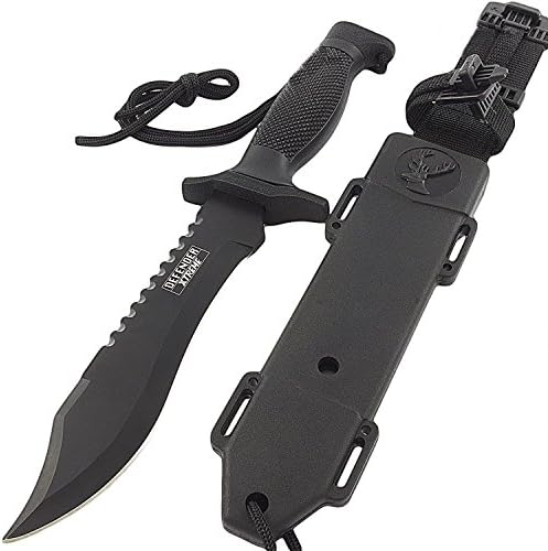 12" Tactical Bowie Survival Hunting Knife w/ Sheath Military Combat Fixed Blade