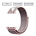 HILIMNY Compatible for Apple Watch Band 38mm, New Nylon Sport Loop with Hook and Loop Fastener Adjustable Closure Wrist Strap Replacment Band Compatible for iwatch,38mm,Pink Sand