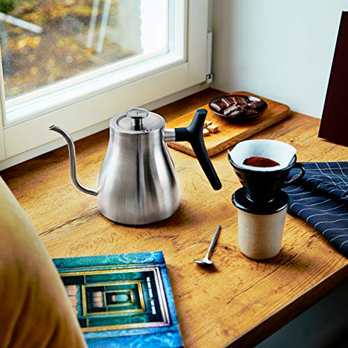 Uno Casa Gooseneck Kettle for Stove Top - Pour Over Kettle with Thermometer for Coffee and Tea