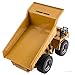 WolVol 6 Channel Electric Rc Remote Control Full Functional Dump Truck Toy for Kids with Lights, Metal Die-Cast Front