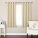 Best Home Fashion Thermal Insulated Blackout Curtains - Antique Bronze Grommet Top - Beige - 52
