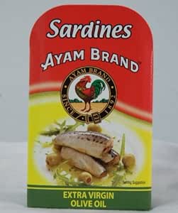 Ayam Brand Sardines in Extra Virgin Olive Oil No Preservatives No Trans