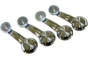 Inline Tube Replacement for 1969-72 GM A-Body Window Regulator Handles Clear Knob Kit of 4 with Clips