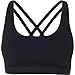 Women's Extra Support Yoga Crossfit Gym Sports Bra (Large, Black)