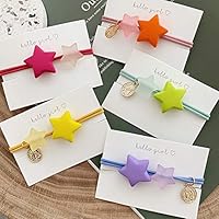 Hair Ties Soft Star Rubber Bands Hair Bands for Girls,Little Girls,Children and Women (5 pieces)