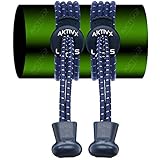 AKTIVX SPORTS No Tie Shoe Laces For Golf Shoes – Top Golf accessories For Golfers – Replacement Elastic Golfing Shoelaces & Golf Equipment, Navy Blue
