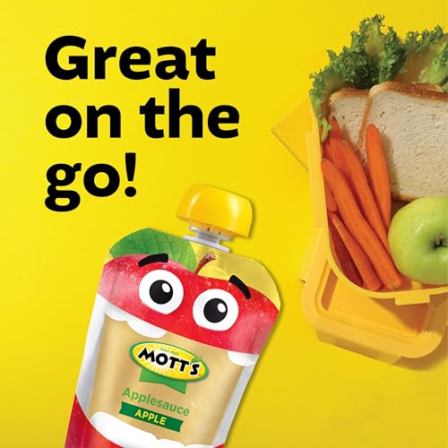 MOTT’S ORIGINAL APPLESAUCE, 3.2 OZ CLEAR POUCHES, 12 COUNT
