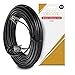 25 Feet Black Phone Telephone Extension Cord Cable Wire with Standard RJ-11 Plugs by True Decor primary