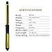 KIPOZI 1inch Pro Ceramic Curling Iron with Rotating Spring Clamp, Extra Long Barrel Hair Curler with Touch Buttons, Heat Protective Glove, Dual Voltage(Yellow)