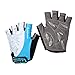 ROVOS Cycling Gloves Half Finger Women Padded Breathable Cycling Gloves Outdoor(Columbia Blue,Medium)