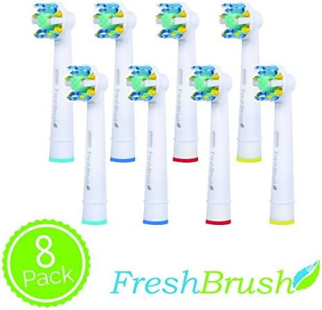 Generic Oral-B Toothbrush Replacement Heads - For Braun Oral-B Floss Action - Vitality Professional Trizone Advance ProHealth Triumph - Oral-B PlakControl SensitiveClean WhiteClean InterClean - 8 Pack