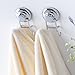 HASKO accessories - Powerful Vacuum Suction Cup Hook Holder - Organizer for Towel, Bathrobe and Loofah - Strong Stainless Steel Hooks for Bathroom & Kitchen, Towel Hanger Storage (3 Pack)