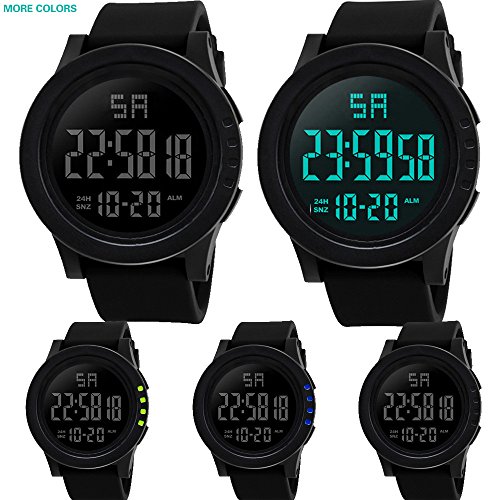 Sport Watch, 50M Waterproof Watch, Sport Wrist Watch for Men Women Kids, Digital Watch with Alarm Date and Time (Yellow -2)