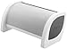 NYNE Bass Portable Bluetooth Speaker with Built-in Active Subwoofer, USB Charging and Hands free Microphone (White/Grey)