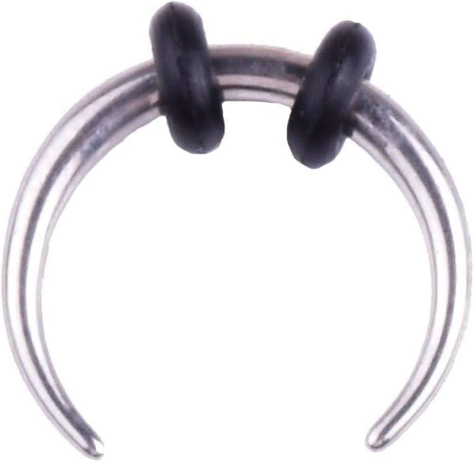 1 PCS Body Piercing Jewelry Rose Gold C Shape Piercing Rings Silver