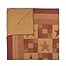 VHC Brands Classic Country Primitive Bedding - Ninepatch Star Red Quilt, Luxury King