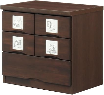 Amazon Co Jp アルファタカバ ディズニー家具シリーズ インテリアミッキー 60cm幅3段 ブラウン ベビー マタニティ