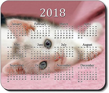 Art Plates brand - Relaxed Kitten Mouse Pad - with 2018 Calendar
