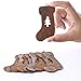 Factory Direct Craft Package of 12 Rusty Tin Stocking Shape Ornaments with Pine Tree Cutouts for Crafting, Creating and Embellishing
