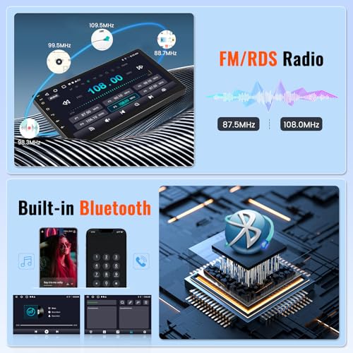 Radio de coche Android 15 para Nissan Versa Sedán 2015-2019 con 2+64GB, CarPlay inalámbrico y Android Auto, pantalla táctil de 10.1 pulgadas para radio Versa con WiFi, GPS, Bluetooth, EQ, 26UI, cámara