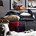 Home Brilliant Gold Velvet Pillow Covers 18x18 Holiday Throw Pillow Cover Decorative Pillow Cases for Bedroom Living Room Decorations, 45cm (18 x 18 inch), Gold