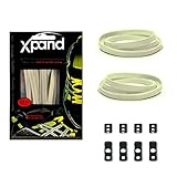 Xpand No Tie Shoelaces System with Reflective Elastic Laces - Glow in the Dark - One Size Fits All Adult and Kids Shoes