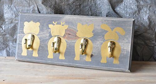 Woodland Animal Wall Hooks - Bear, Deer, Fox, Rabbit