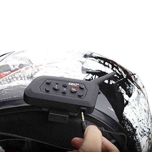 EgalBest EJEAS V6Pro Bluetooth Intercom Motorcycle Helmet Accessories Speaker 1200m Interphone Headset Talkback Wireless English&1 pair set - Thumbnail 4