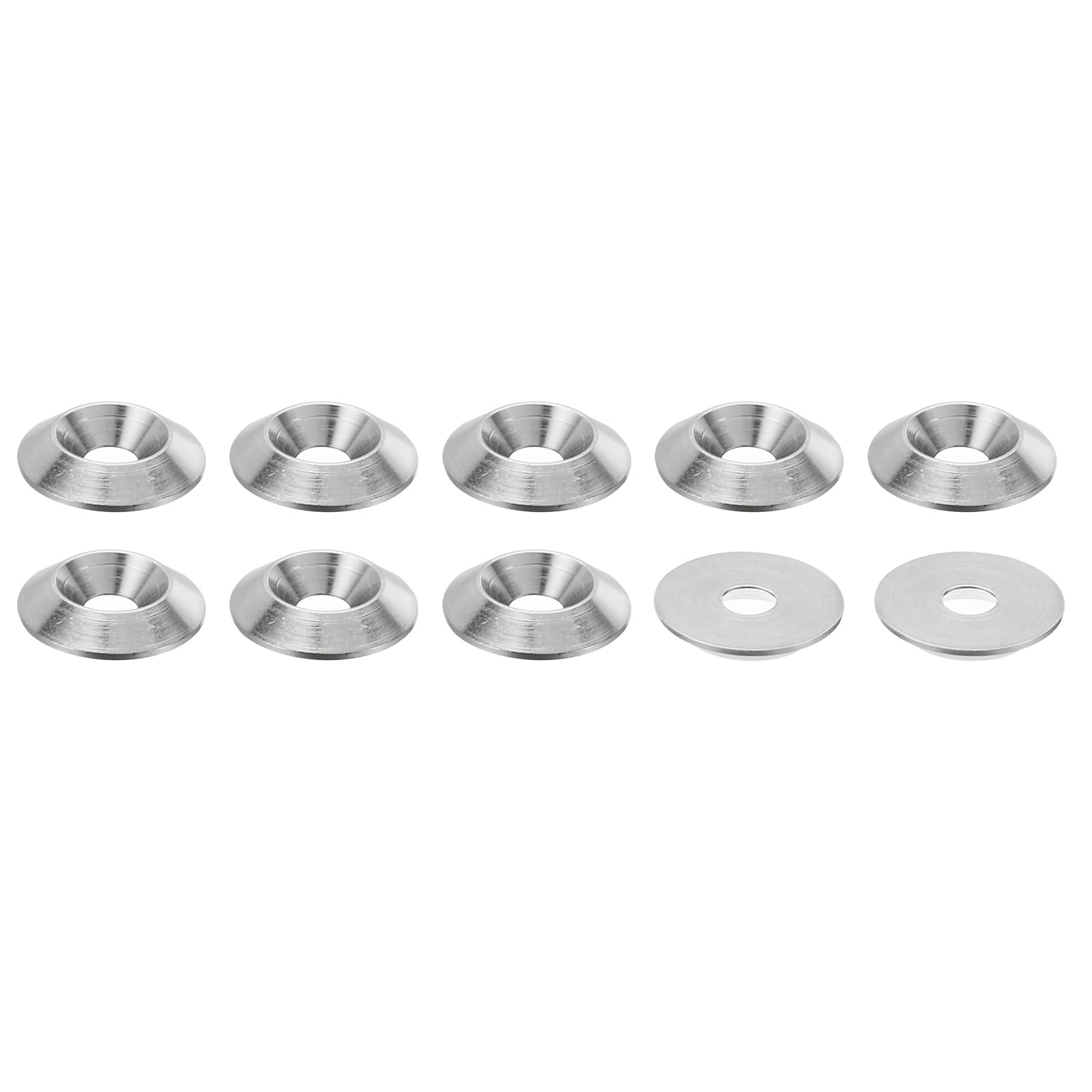 PATIKIL M5 Finish Countersunk Washer, 10pcs 18mm Dia. 3.5mm Tall Solid 304 Stainless Steel CNC Finish Cup Washer Screw Head Gasket for Industrial Construction — image 1