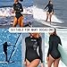 CtriLady Women Neoprene Wetsuit, Shorty Wetsuit for Women, 1.5mm Long Sleeve Diving Suits with Front Zipper UV Protection for Swimming Diving Snorkeling
