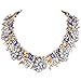 EVER FAITH Vintage Style Art Deco Statement Necklace Austrian Crystal Gold-Tone