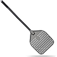 G.a HOMEFAVOR 12"x 14" Perforated Pizza Peel 47 Inch overall, Rectangular Aluminum Pizza Turning Peel with Extended Silcone Handle For Baking Pizza Brick Oven