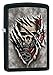 Zippo Skull Gears Pocket Lighter, Black Matte