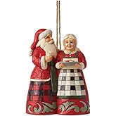 Enesco Jim Shore Heartwood Creek Highland Santa and Mrs. Claus Hanging Ornament, 3.82 Inch, Multicolor