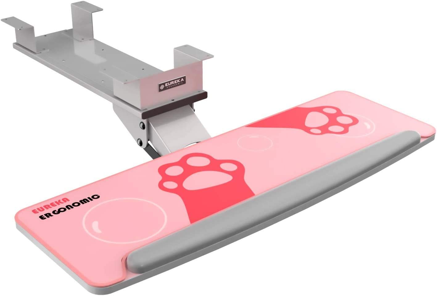 EUREKA ERGONOMIC Keyboard Tray Height Adjustable with Wrist Rest 360