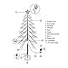 Excelvan 1.5M/5FT 176 LEDs Twinkle Star Upside-down Xmas Tree Light Warm White Light Brown Branches for Home, Bedroom, Party, Wedding, Bar, Indoor Outdoor Christmas Decoration