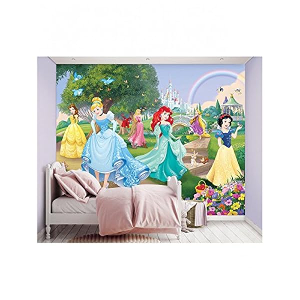 ディズニープリンセス Disney Princess 壁紙 クロス 糊なし ウォールペーパー 244cm X 305cm 並行輸入品